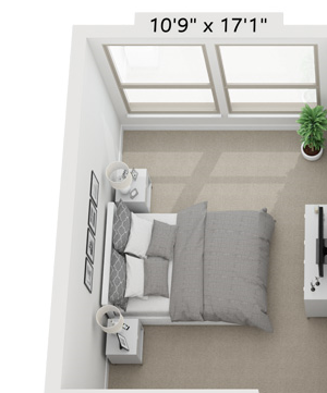 1 bedroom floor plan | Presidential Towers Chicago IL
